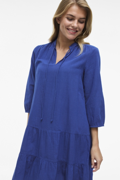 Vila vipetra v-neck 3/4 short dress/tes